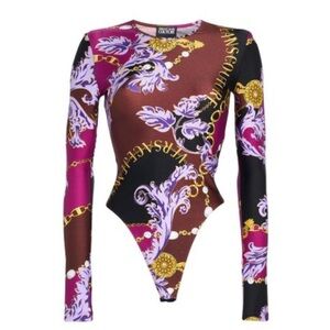 Versace Jeans Collection Purple and Gold Bodysuit